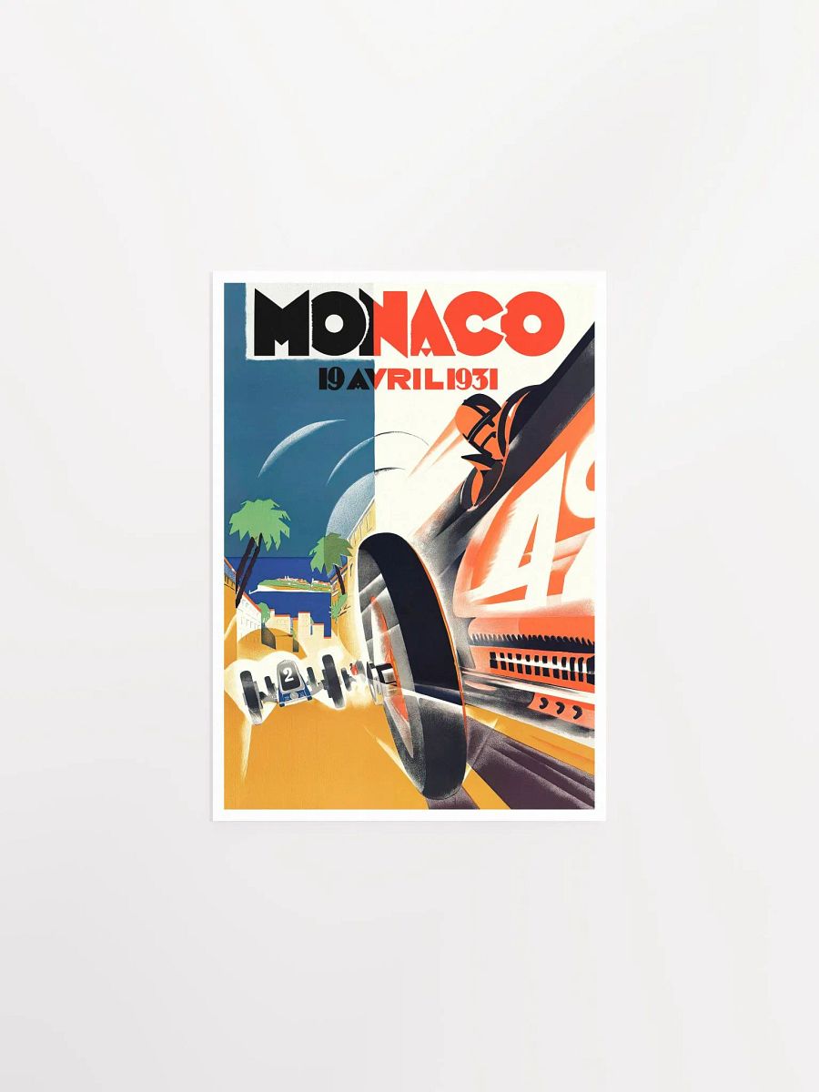 Monaco Vintage F1 Grand Prix, 1931 poster — Vintage Formula 1 poster, Monaco Grand Prix poster, retro travel poster, retro travel art product image (6)