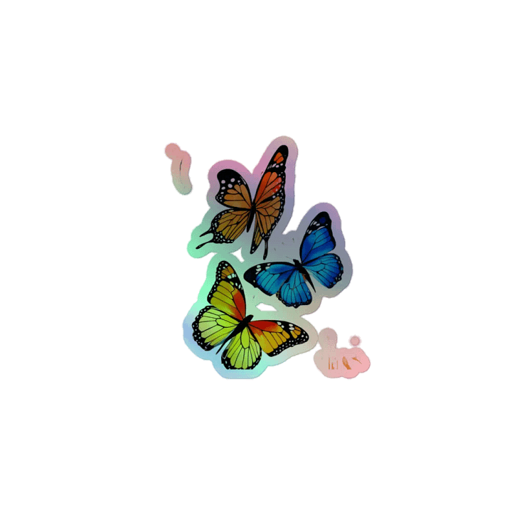 Kiss-Cut Holographic Butterfly Stickers product image (1)