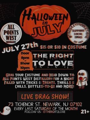 #liveevent #halloween #halloweeninjuly #halloweencostume #drag #dragshow #dragqueen #dragking #dragqueens #liveentertainment #music #dancing #lgbt #lgbtq #lgbtqia #gay #gaypride #pride #lgbt🌈 #lgbt🏳️‍🌈 #lgbtq🏳️‍🌈 #lgbtqi #lgbtcouples #lgbtqtiktok #lgbtq🌈 #gaytiktok #gaylove #lesbian #lesbiansoftiktok #lesbiancouple #lesbiana #lesbianastiktok #bisexual #bisexual🏳️‍🌈 #bisexualpride🌈 #bisexual🏳️‍🌈🏳️‍🌈🏳️‍🌈 #bisexualtiktok #pansexual #trans #transgender #noh8 #loveislove #newark #craftcocktails #cocktails #newjersey #jersey #nj #july #summer #saturday #weekend #thingstodo #thingstodoinnj #thingstodoinnewjersey #thingstodoinnewark #party #drinks #dancing 