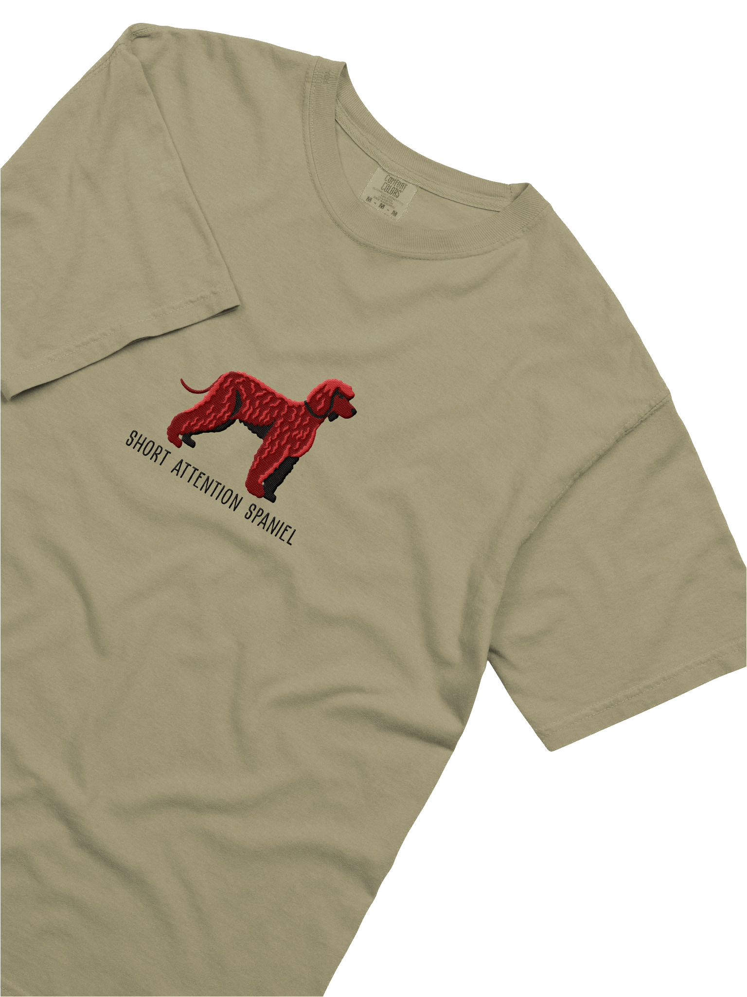 Short Attention Spaniel T-Shirt(Embroidered) of an Irish Water Spaniel product image (27)