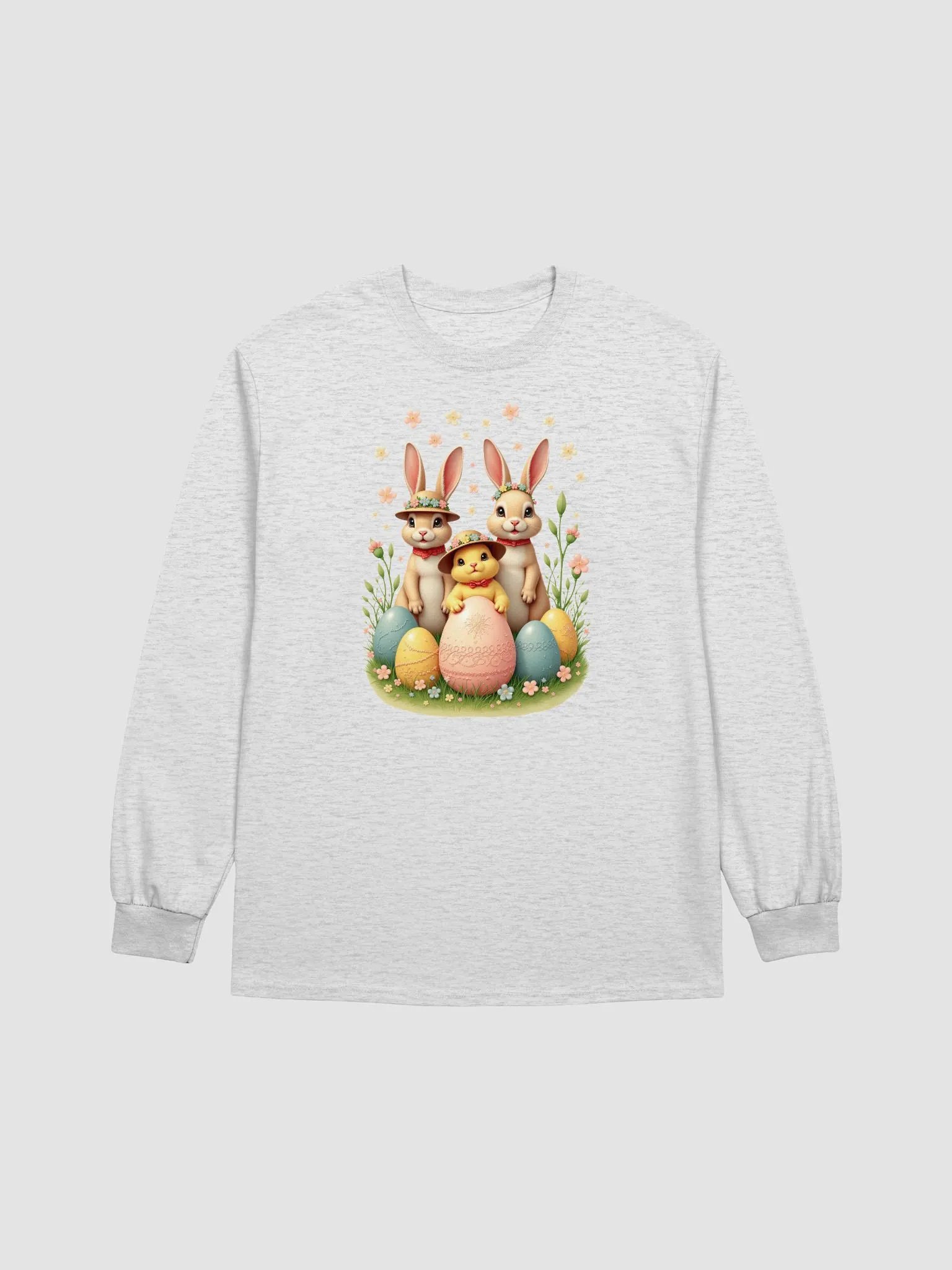 Festive Bunny Trio Long Sleeve Tee product image (4)