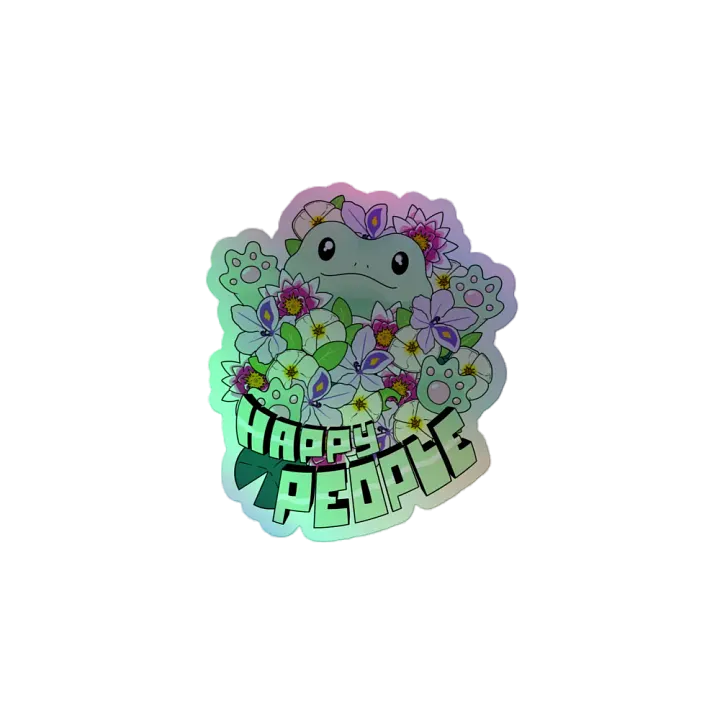 'Flower Froggo' Holographic Sticker product image (2)