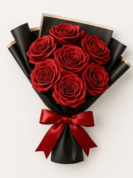 Rose Bouquet in Black Wrap product image (1)