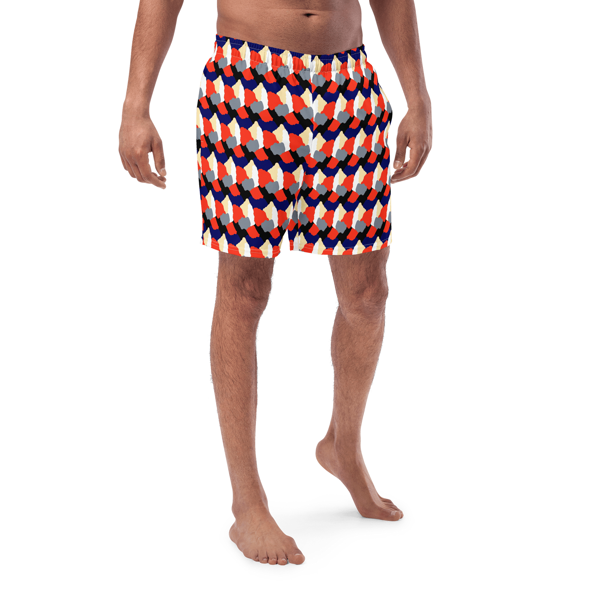 Interlocking Geometric All-Over Swim Shorts product image (1)