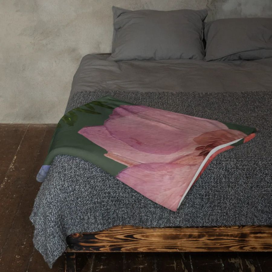 Floral Throw Blanket_Green product image (23)