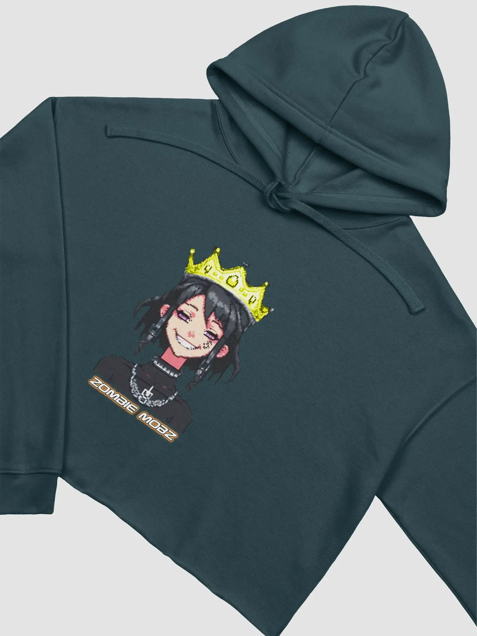 LAUGHING EVIL GOTH QUEEN CROP HOODIE product image (3)