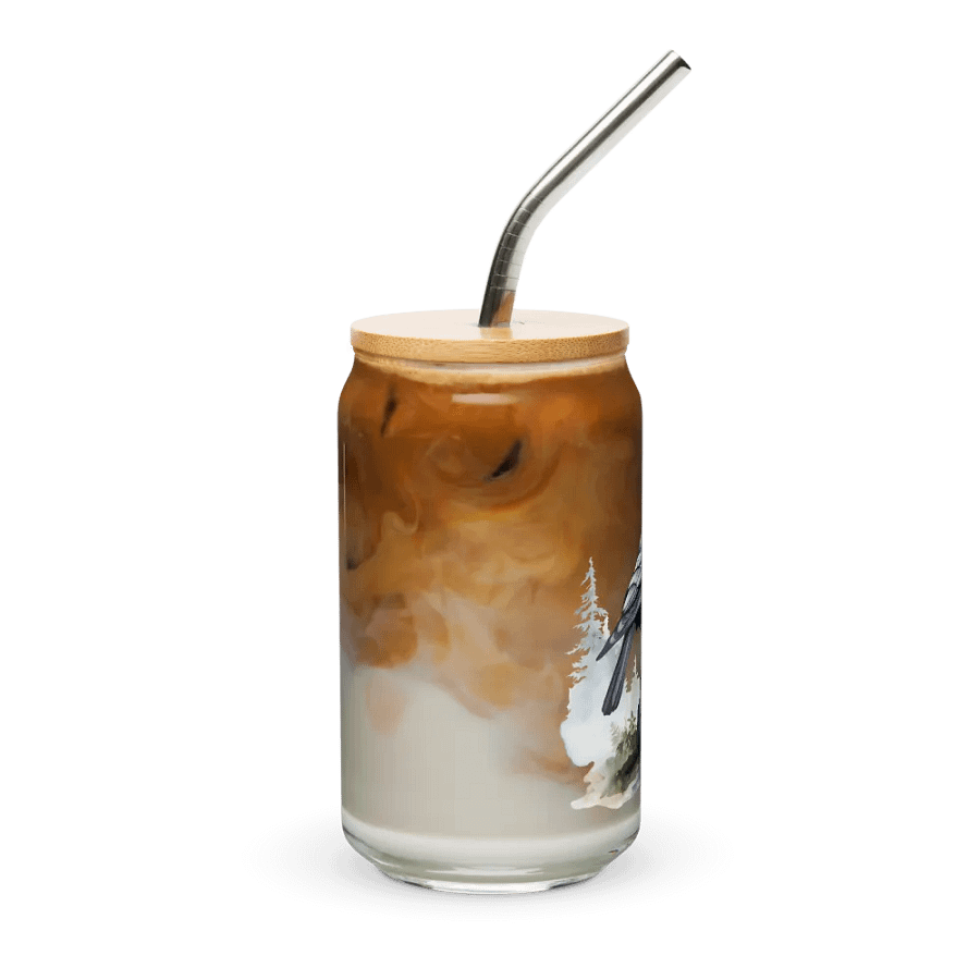 Can-Shaped Glass 🖤 Majestic Watercolor Crow product image (8)