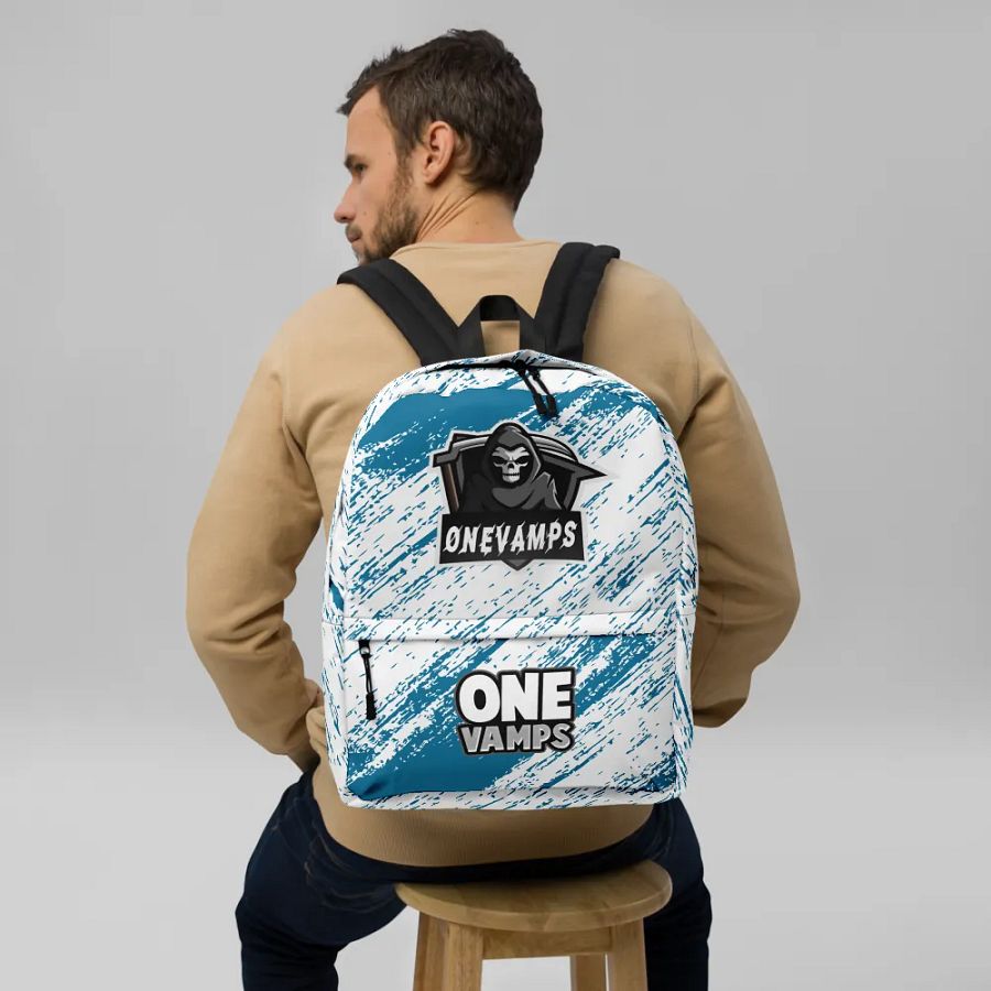 OneVamps Backpack Blue and White product image (4)