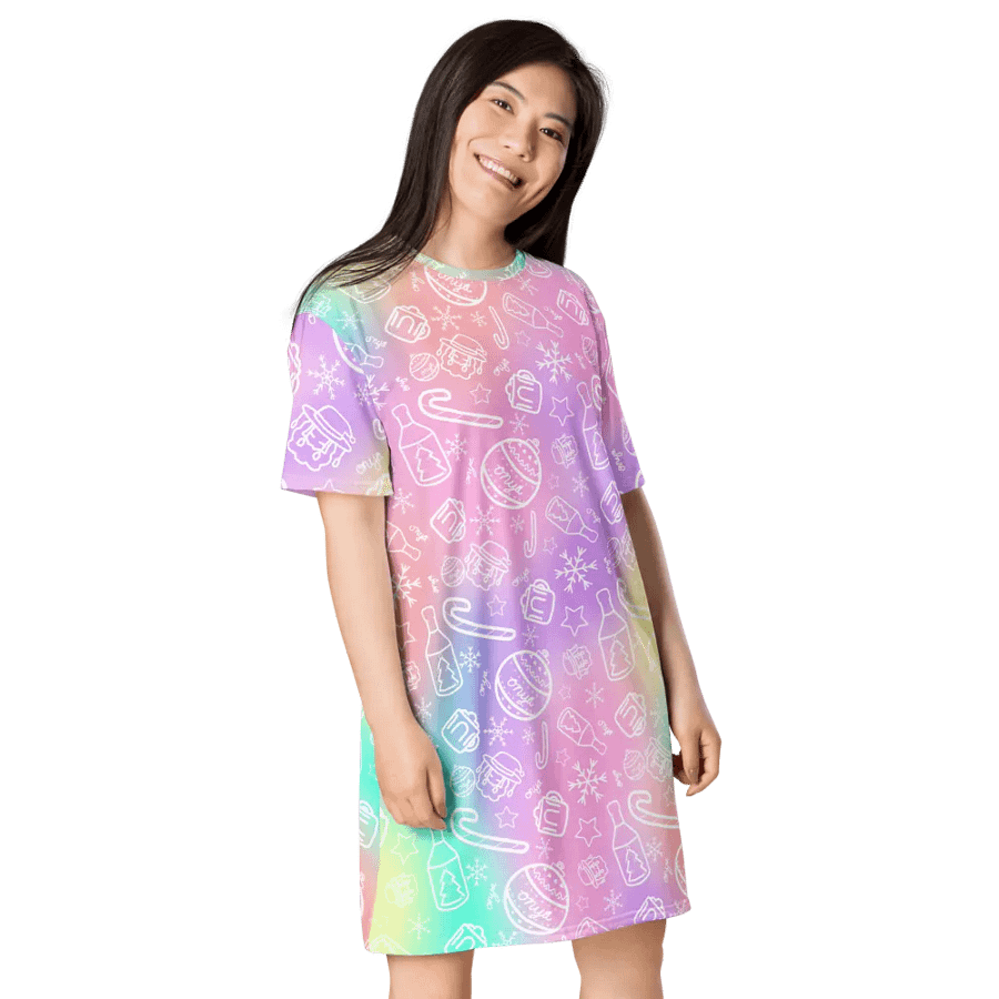 Limited Edition Christmas Tie Die T-Shirt Dress product image (5)