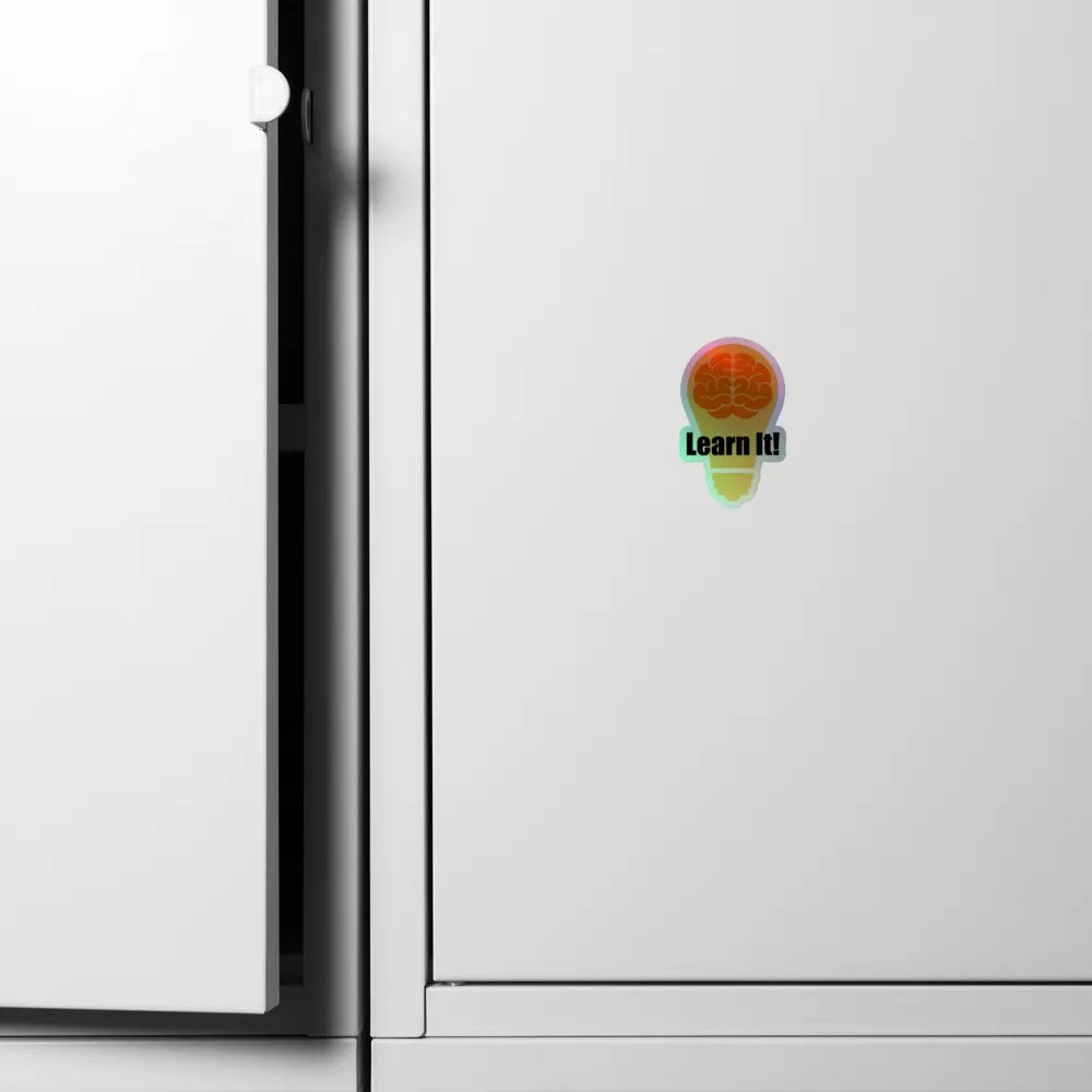 Kiss-Cut Holographic Stickers - Black Letters product image (4)