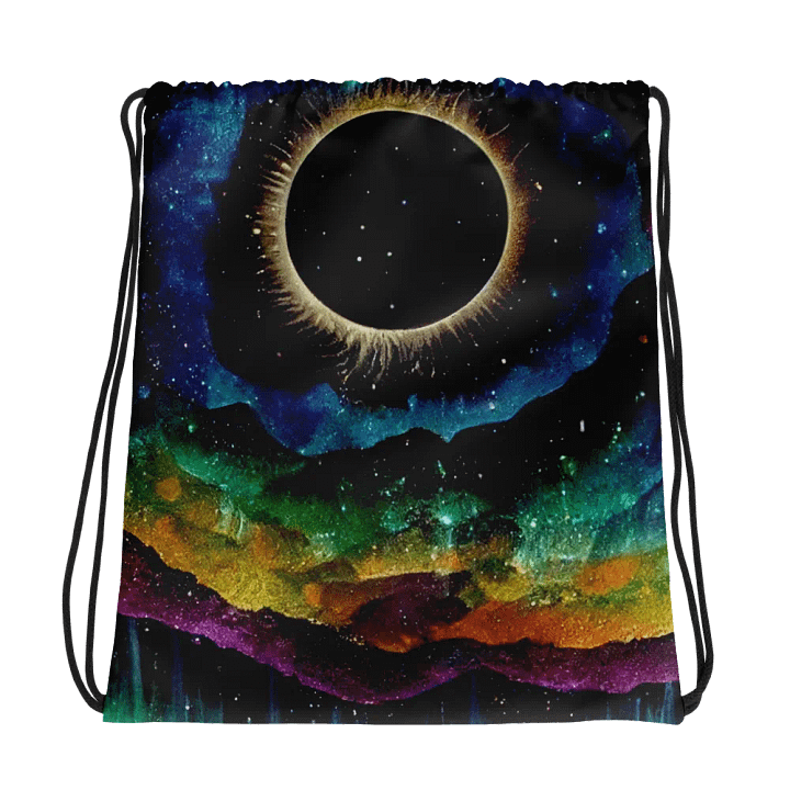 Cosmic Eclipse Drawstring Backpack product image (1)