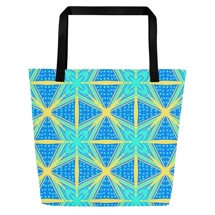 Blue and Yellow Pattern All Over Print Tote product image (2)