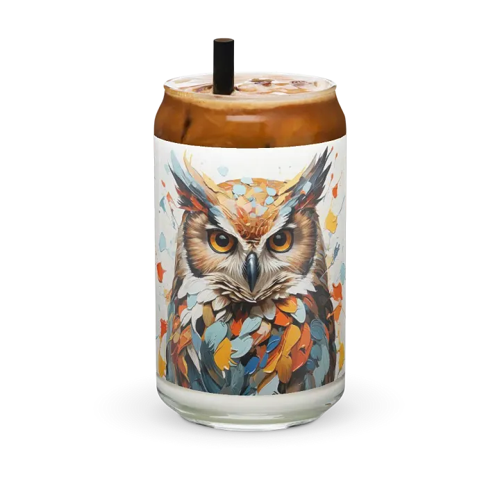 Midnight Watcher Owl Glass Can Sipper product image (2)