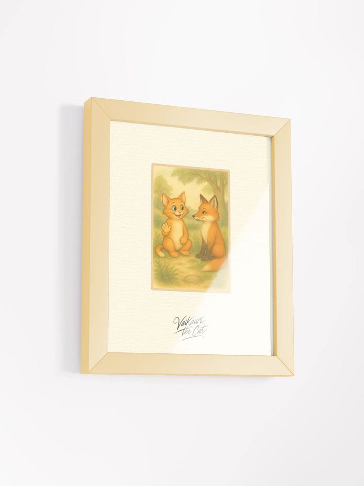 Vaikauri the Cat and Fox Framed Artprint product image (4)