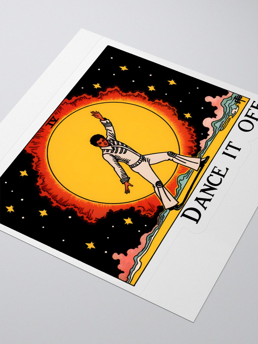 Cosmic Dance Tarot Card | 'Dance It Off' Sun & Stars Print Sticker product image (7)