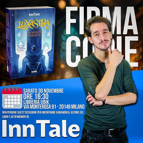 Avventurieri, vi ricordiamo l'appuntamento in libreria per i firmacopie del libro di #Luxastra!
Ci vediamo questo SABATO 30 N...