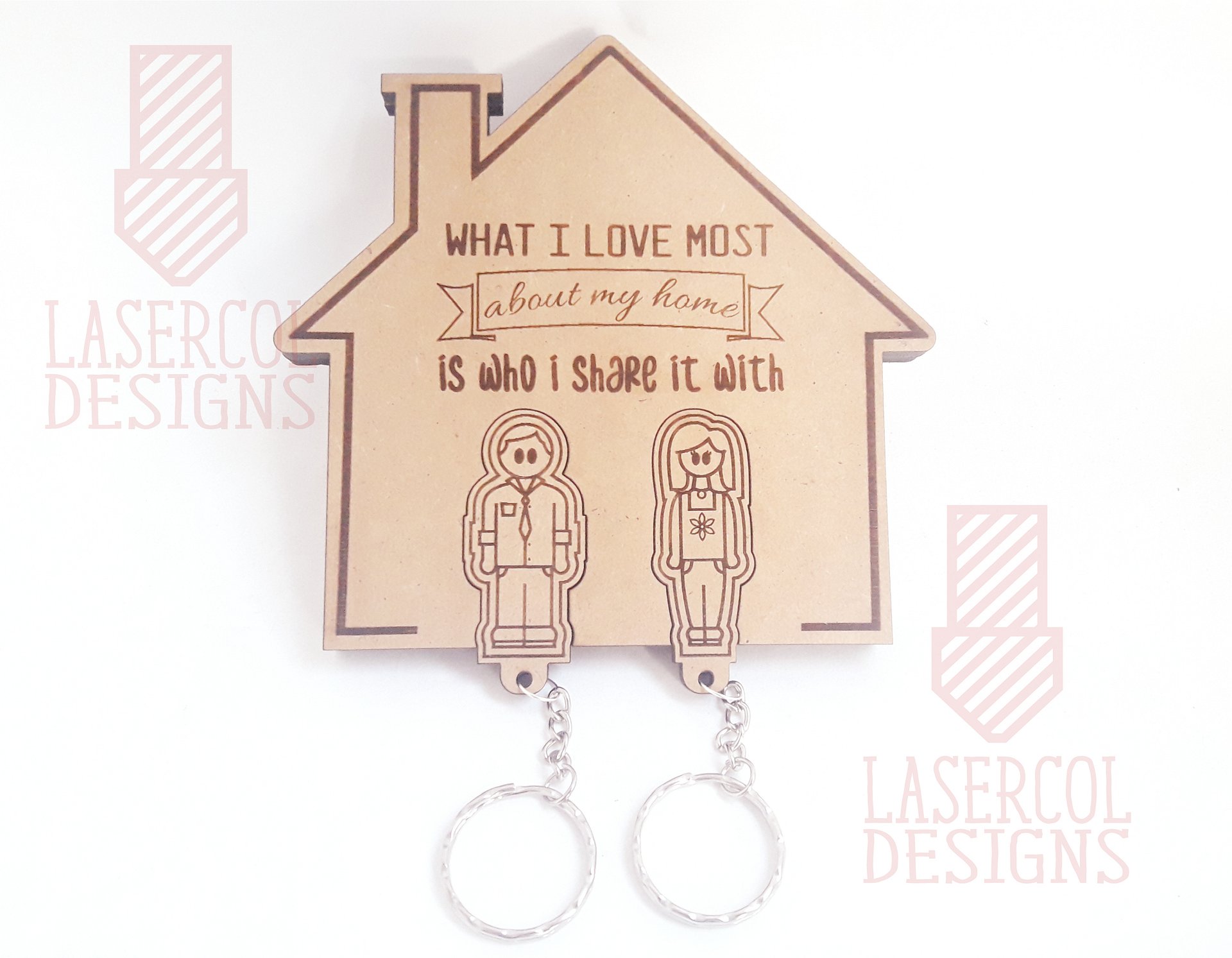 Wall Key Holder - Laser Cut Files product image (4)