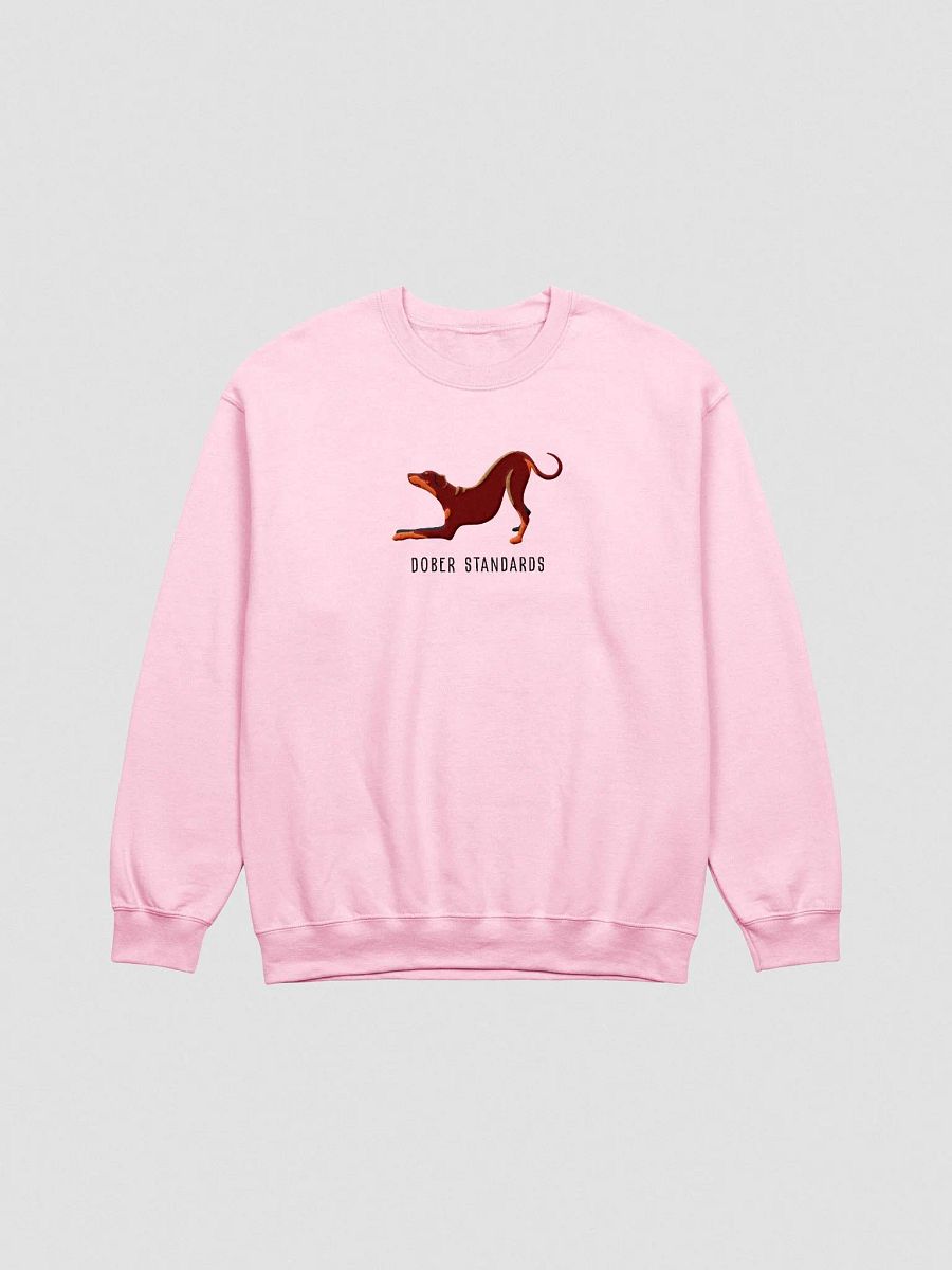 Dober Standards Sweatshirt (Embroidered) of a Doberman Pinscher(Red, Full Tail & Ears) product image (4)