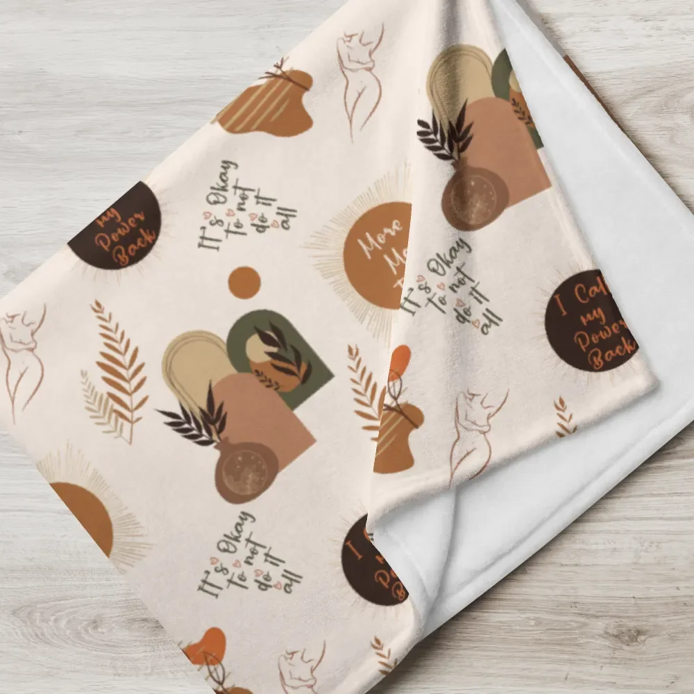 Aesthetic Menopause Self-Care Quotes Blanket product image (2)