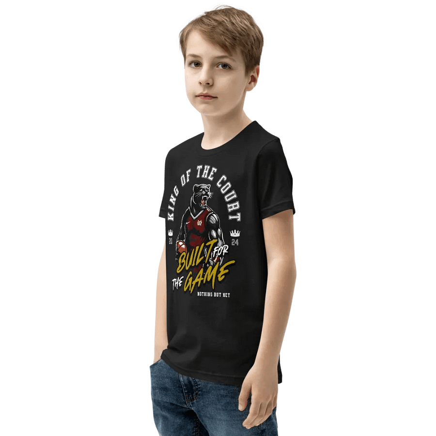 King of the Court Youth T-Shirt Blk product image (4)