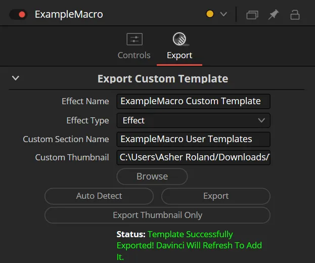 The Macro Exporter Dev Kit | A Davinci Resolve Fusion Node V19+ product image (2)