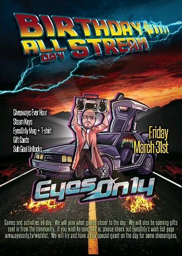 My Birthday Celebration Stream is coming up soon, on 31st March. Last year was a success and fun was had by all. This year I ...
