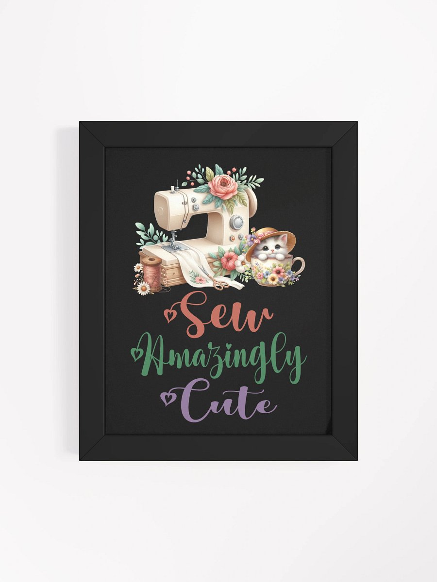 Sew Amazingly Cute Cat Framed Poster product image (67)