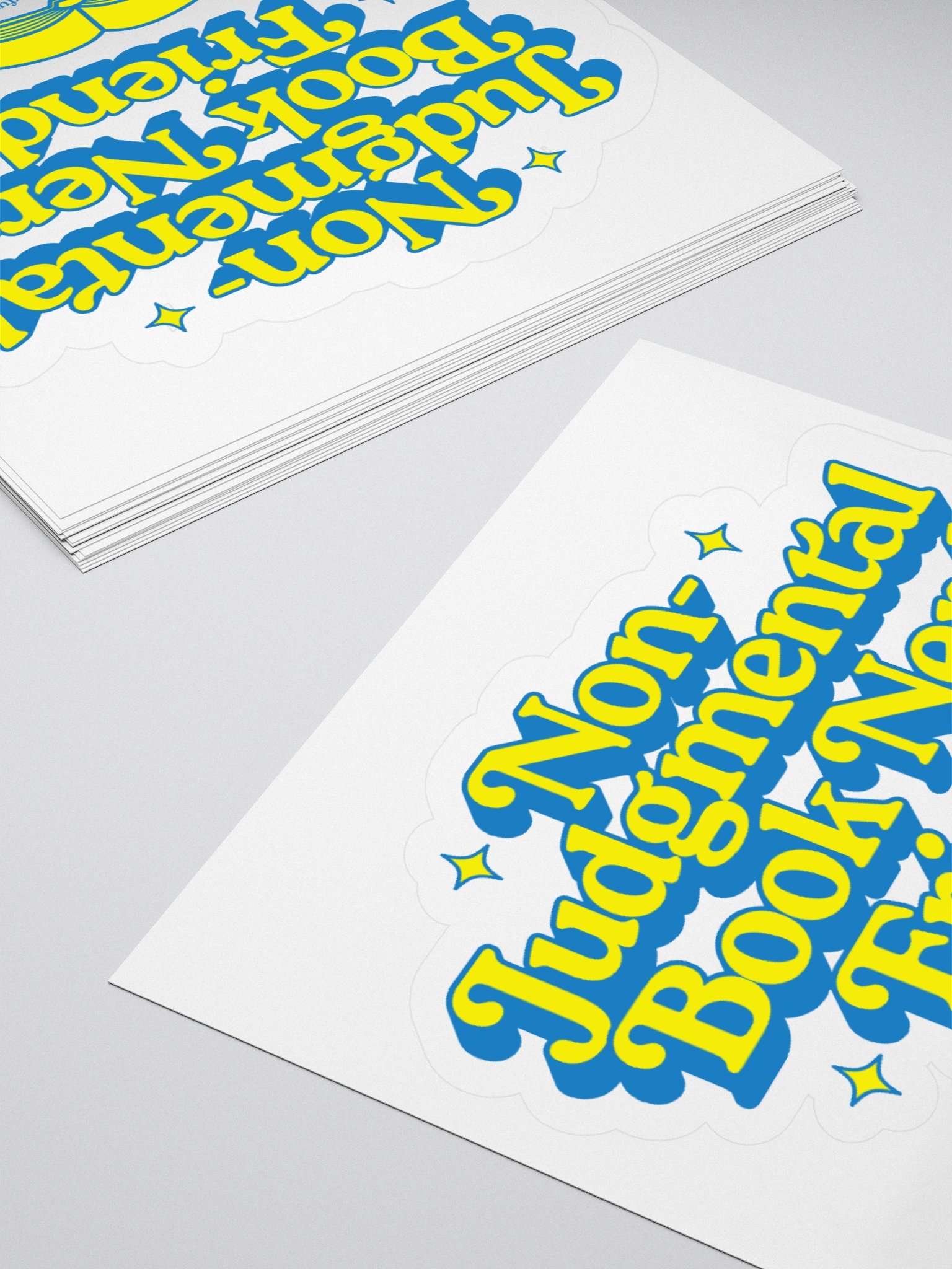Non-Judgmental Book Nerd Friend Sticker product image (11)