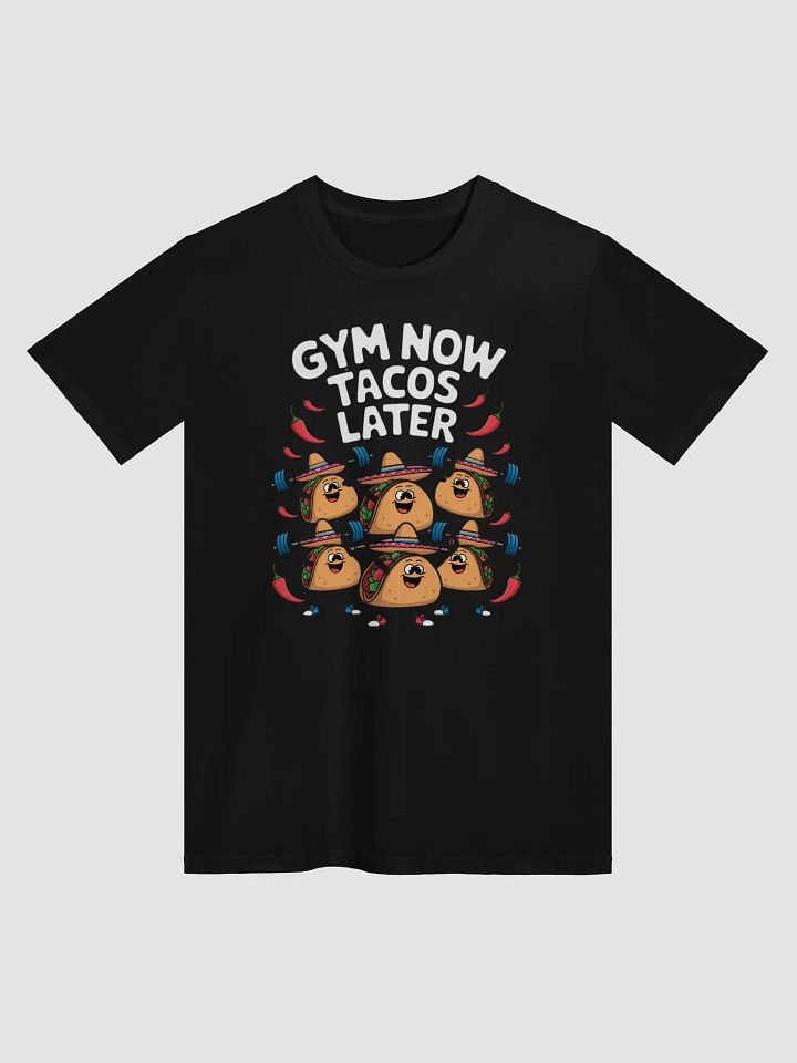 Funny "Gym Now, Tacos Later" Workout T-Shirt – Cute Taco Weightlifting Design product image (3)