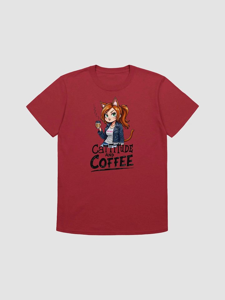 Cat-Titude and Coffee Unisex T-Shirt product image (4)