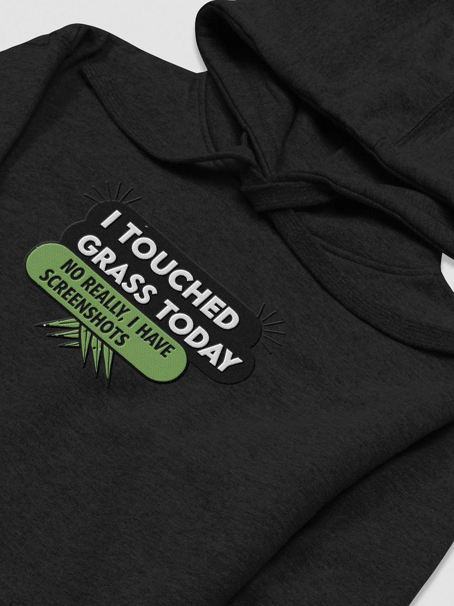 "I Touched Grass Today" Premium Embroidered Unisex Hoodie product image (3)
