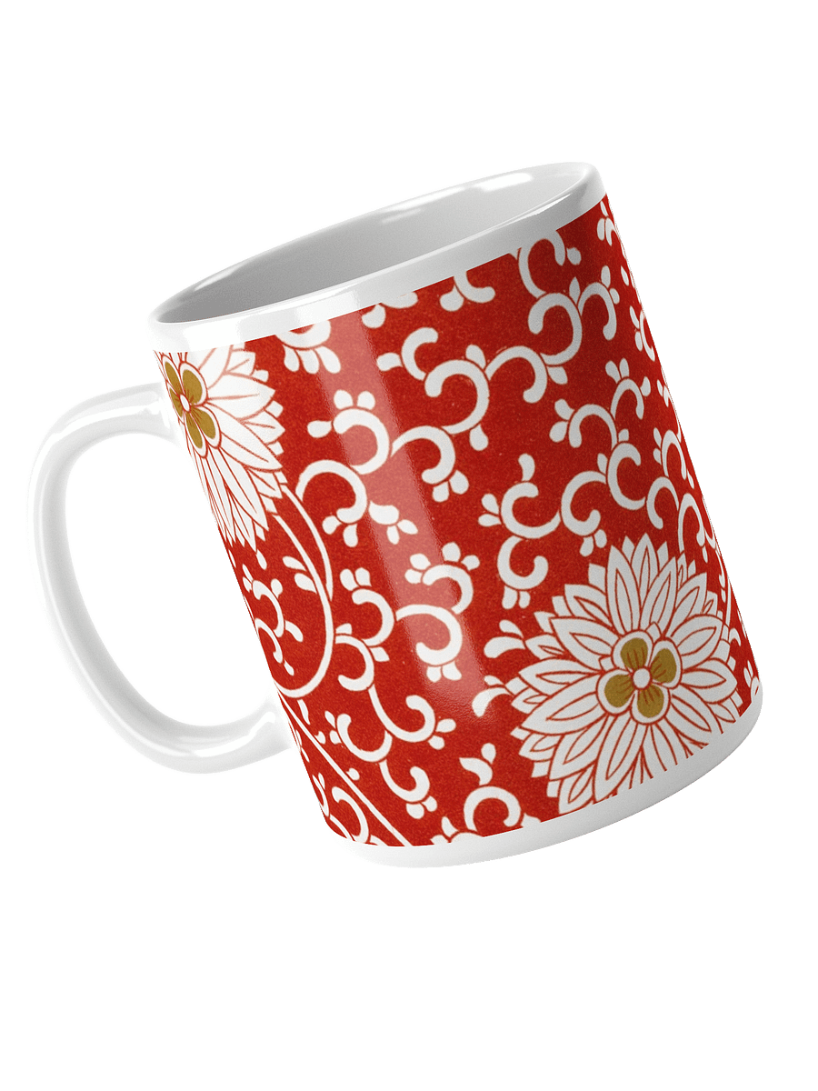 Red Floral Pattern. 11oz. Mug product image (3)