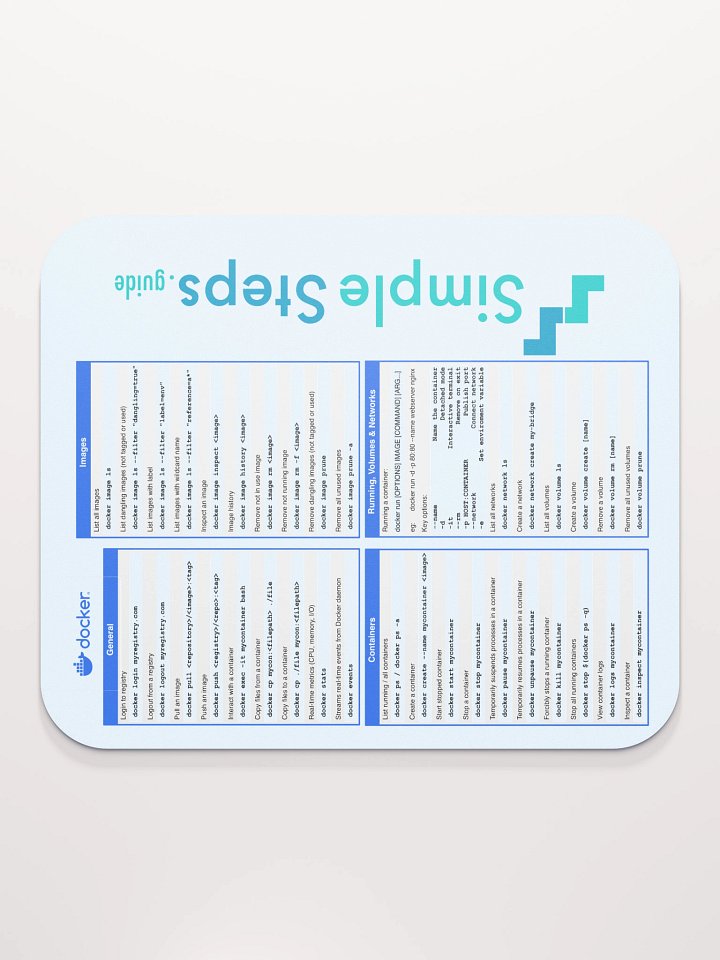 Docker Cheat Sheet Mouse Mat product image (2)