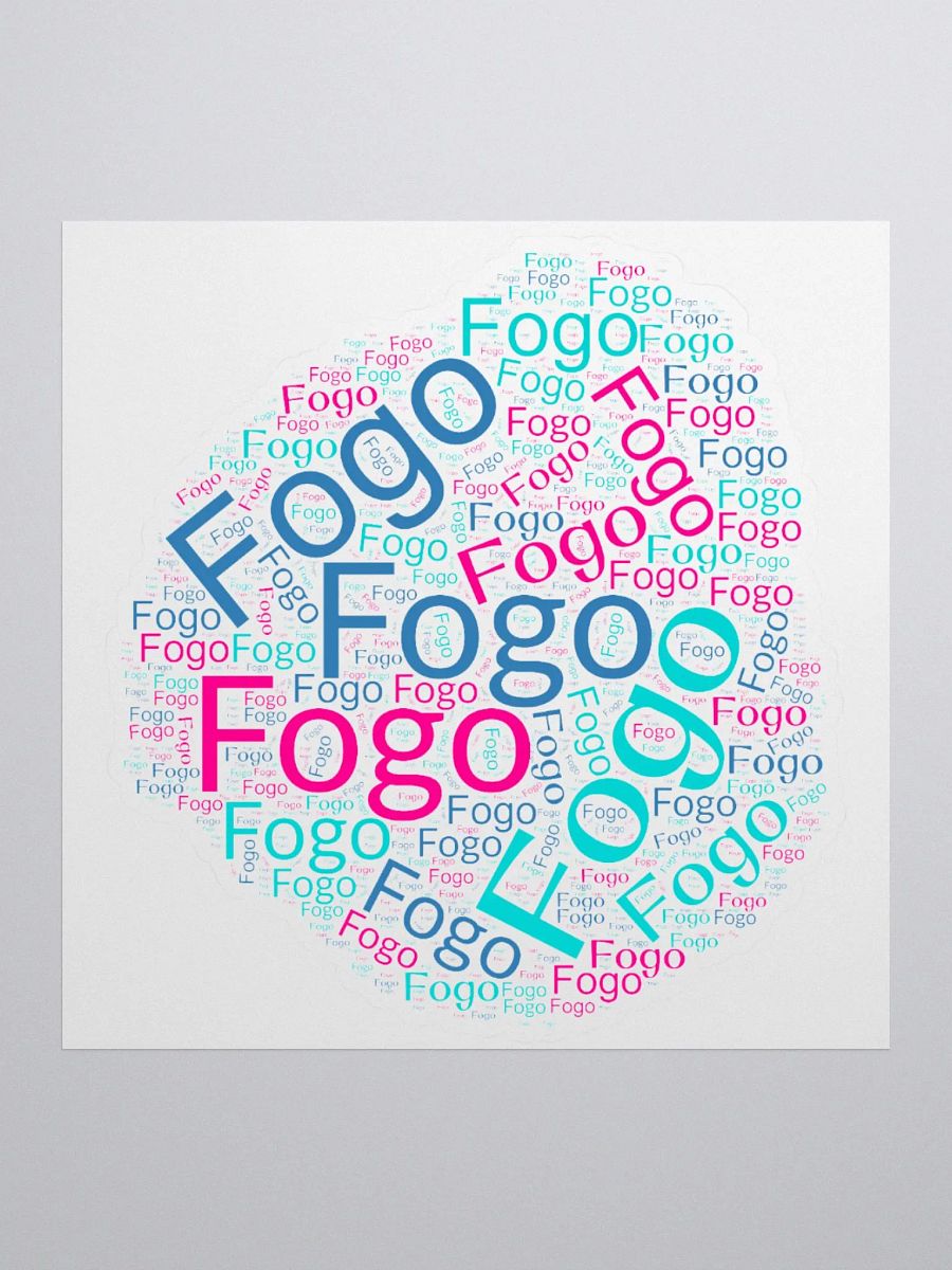 Fogo Word Cloud Kiss Cut Stickers product image (3)