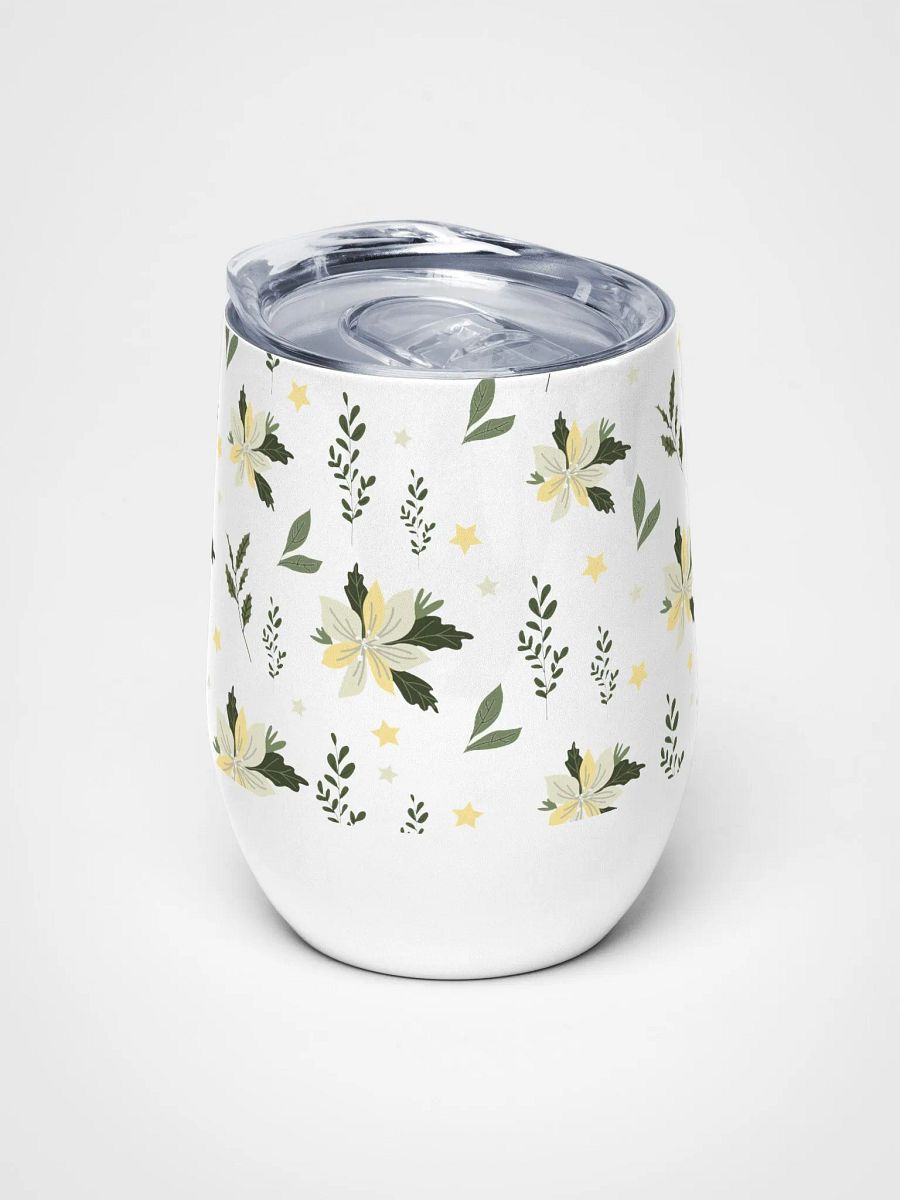Floral Festive Holiday Wine Tumbler product image (5)