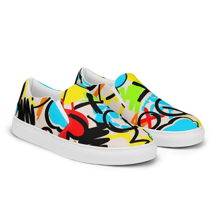 Whimsical Heart Cloud Women's Slip-Ons product image (2)