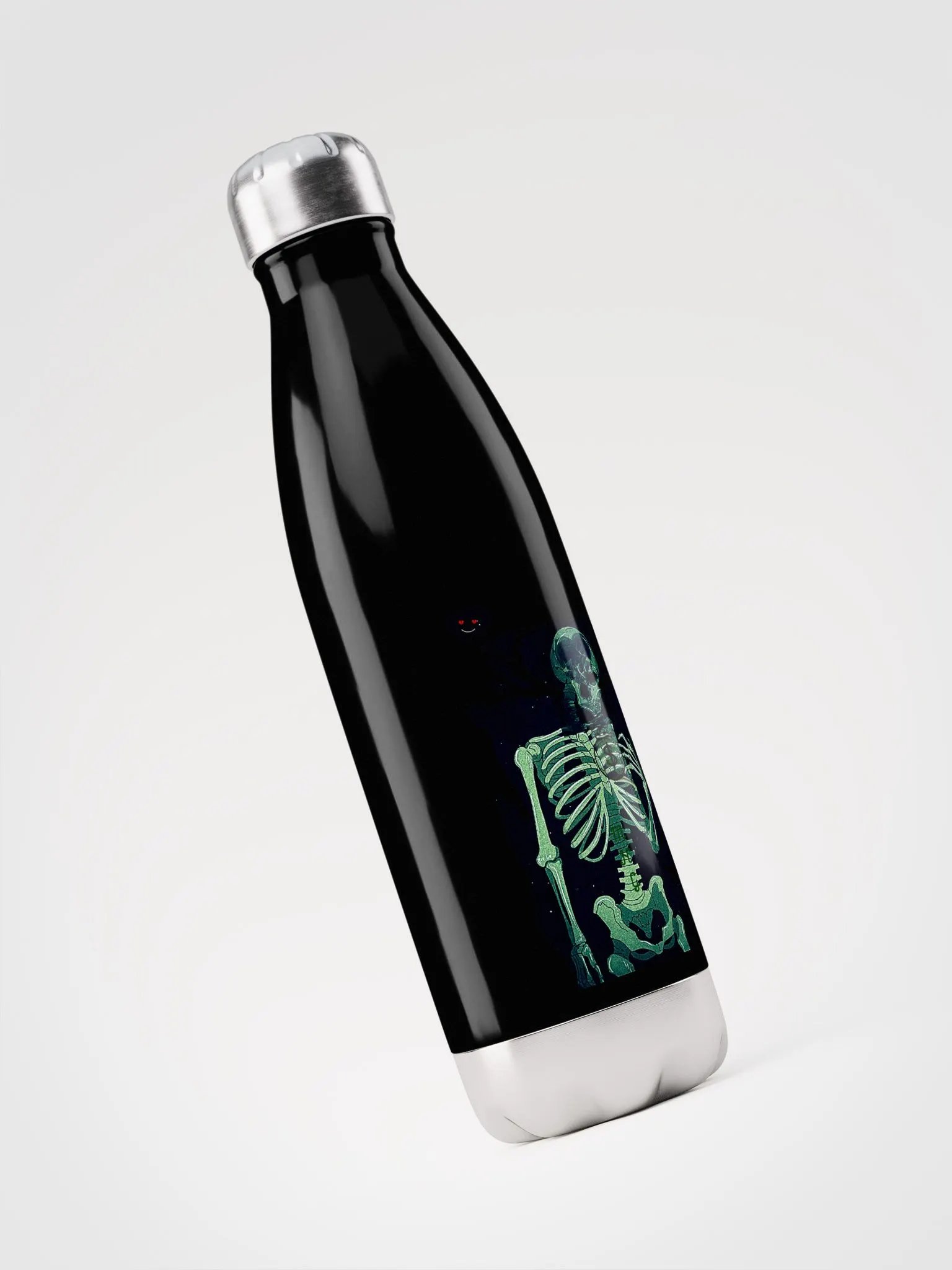 Grinning Skeleton Stainless Steel Water Bottle product image (3)