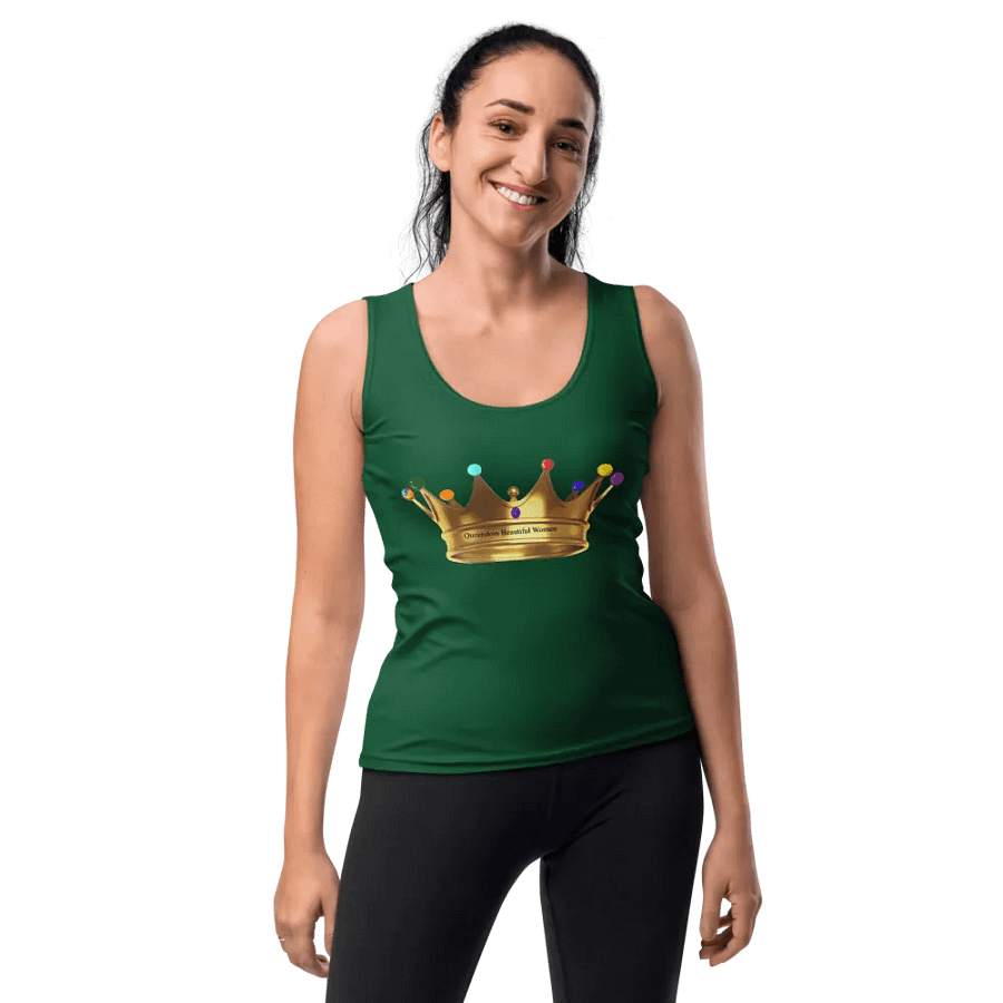 Queendom Beautiful Women Crown Tank Top/Green( TM) product image (4)