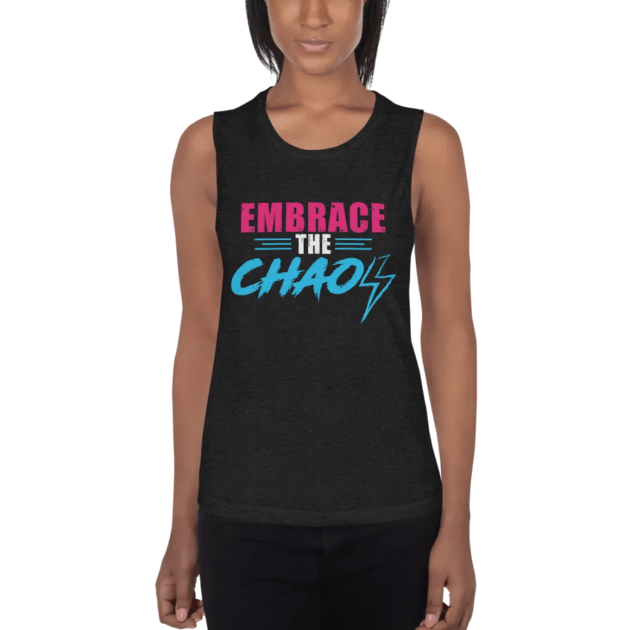 Women's Embrace the Chaos v2 Tank (Pink/Blue) product image (1)