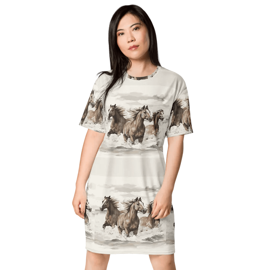 Galloping Grace Horse T-Shirt Dress product image (6)