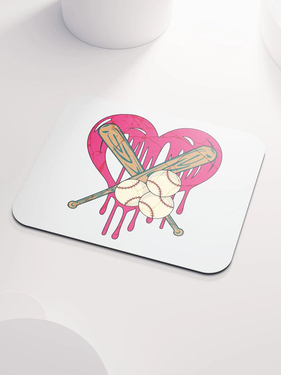 Heart Baseball Mouse Pad product image (3)