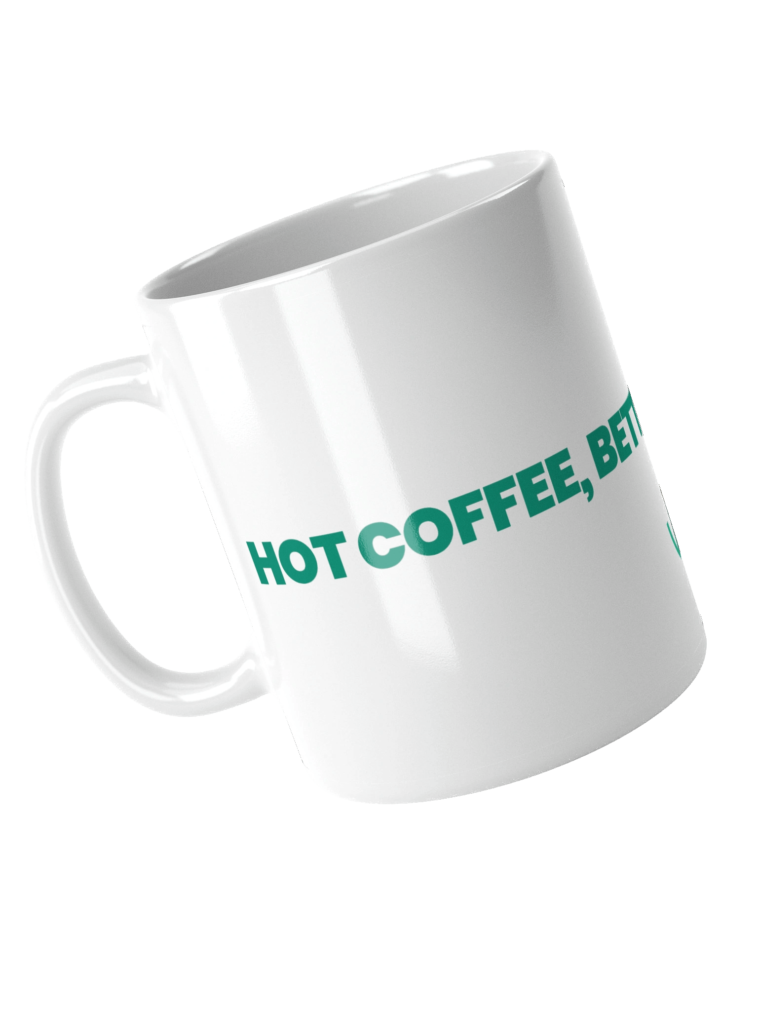 HOT COFFEE, BETTER PREDICTIONS White Glossy Mug product image (4)