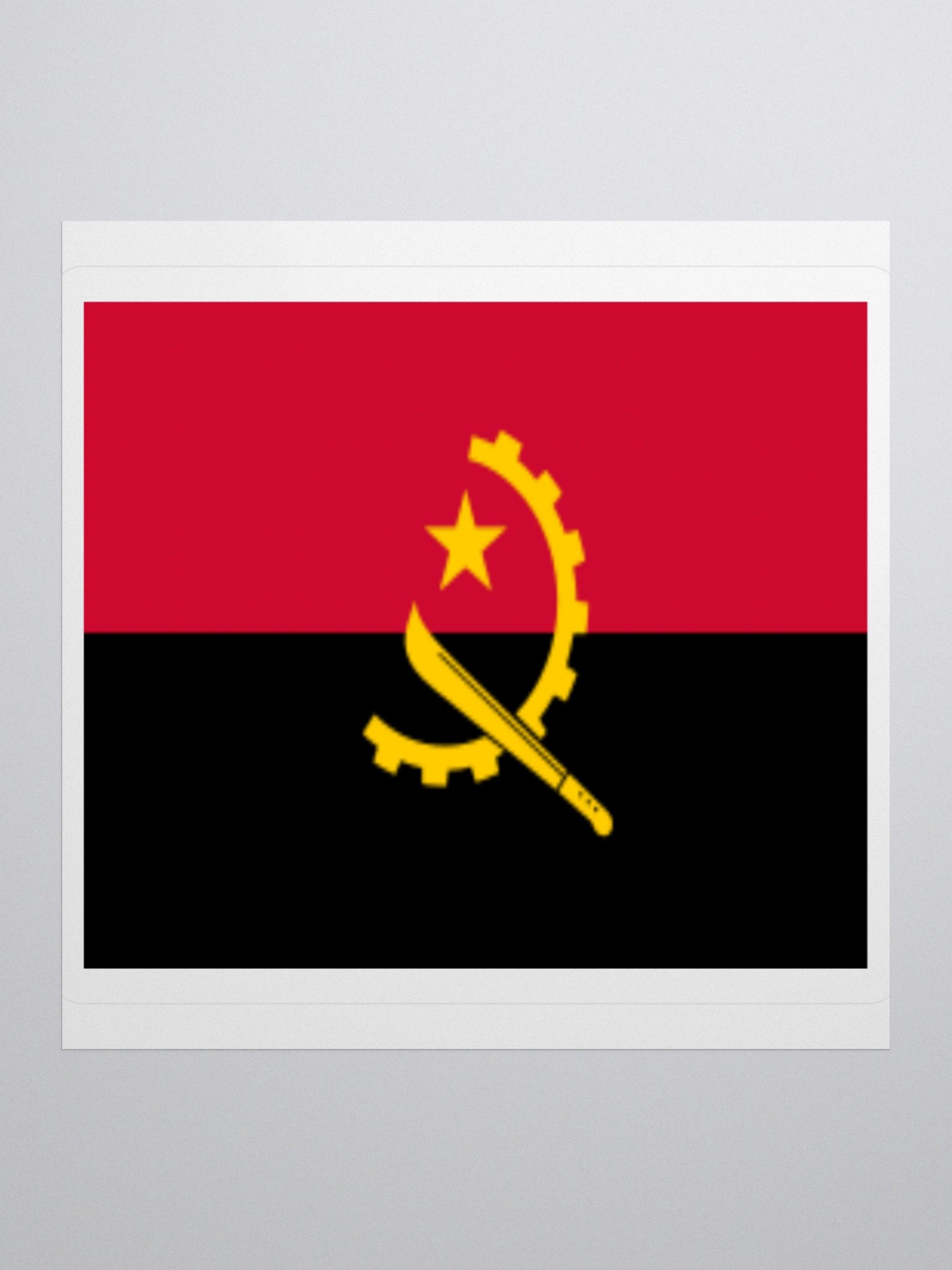 Exclusive Angola Flag Kiss-Cut Stickers - High-Quality Vinyl, Multiple Sizes product image (3)