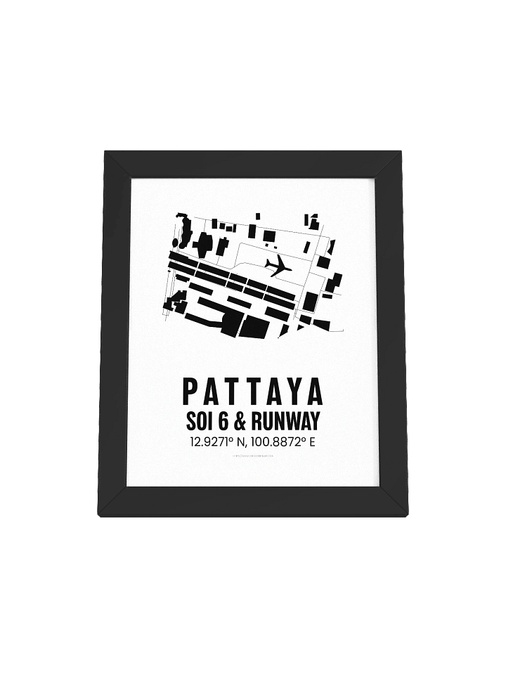 Pattaya Soi 6 & Runway Map White product image (1)