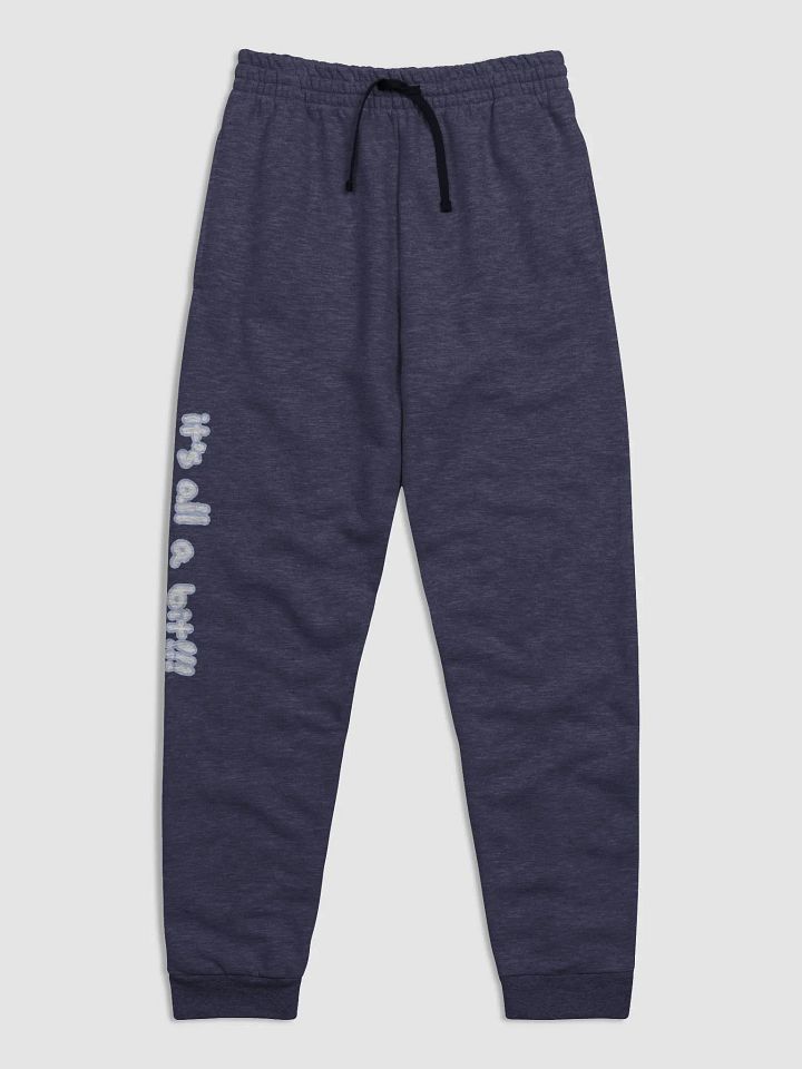 “It’s all a bit!!!” (long lined design, #BDCAEF) unisex joggers product image (12)