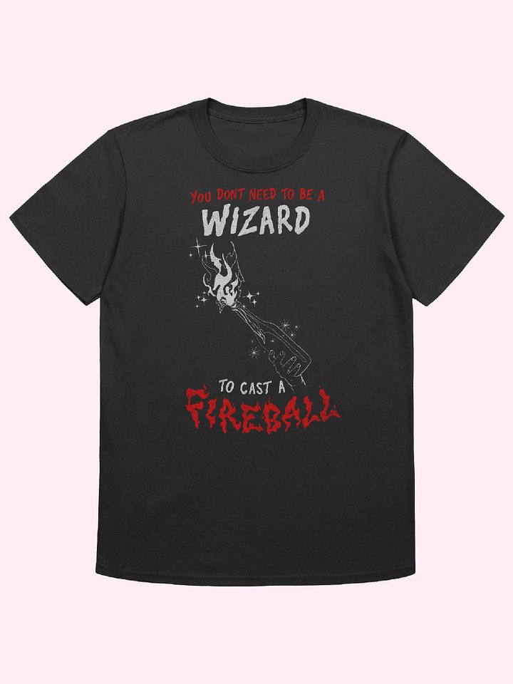 Fireball Bottle Tee // White on Black product image (1)