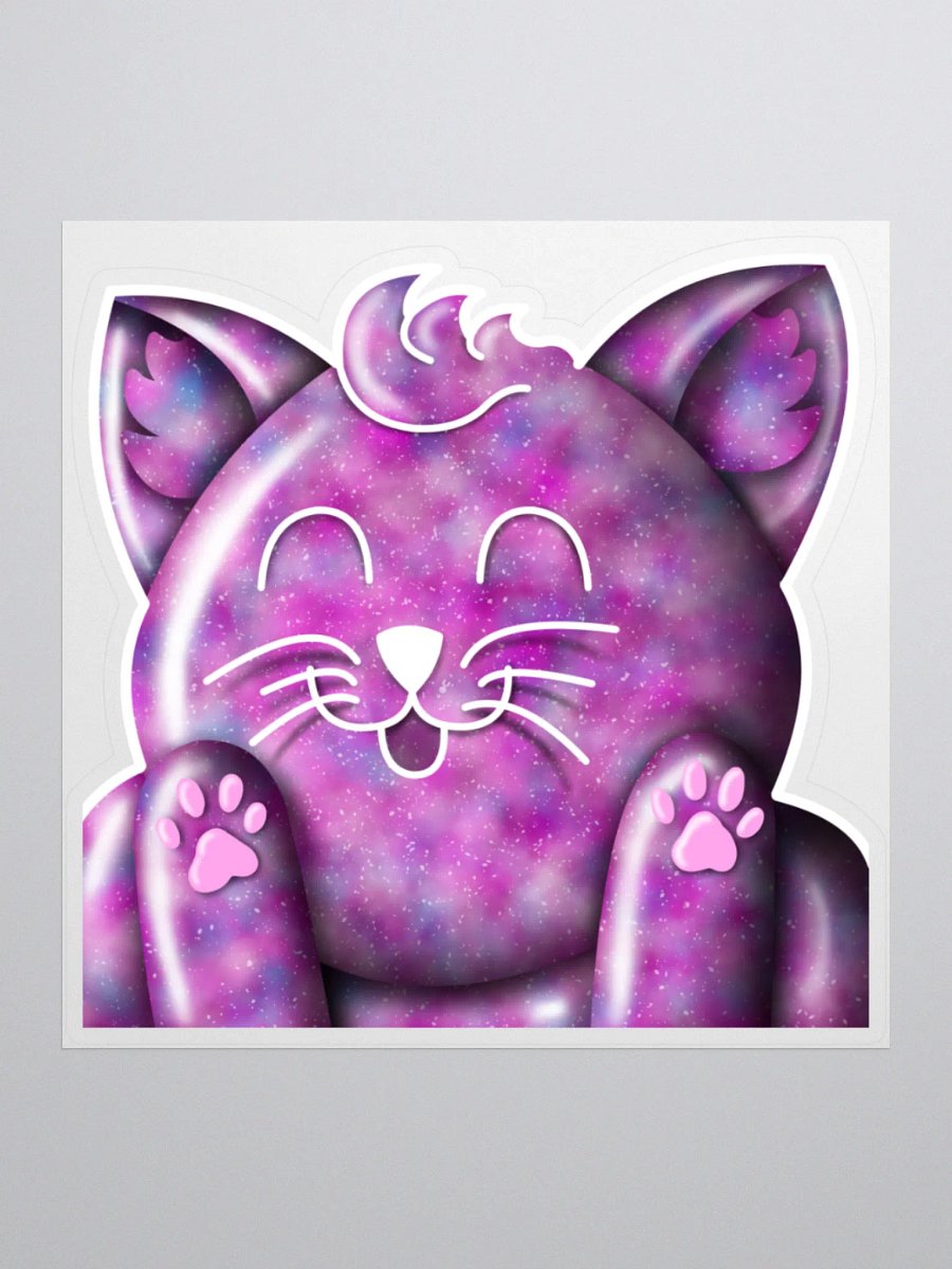 Pink Galaxy Kitty Sticker product image (2)