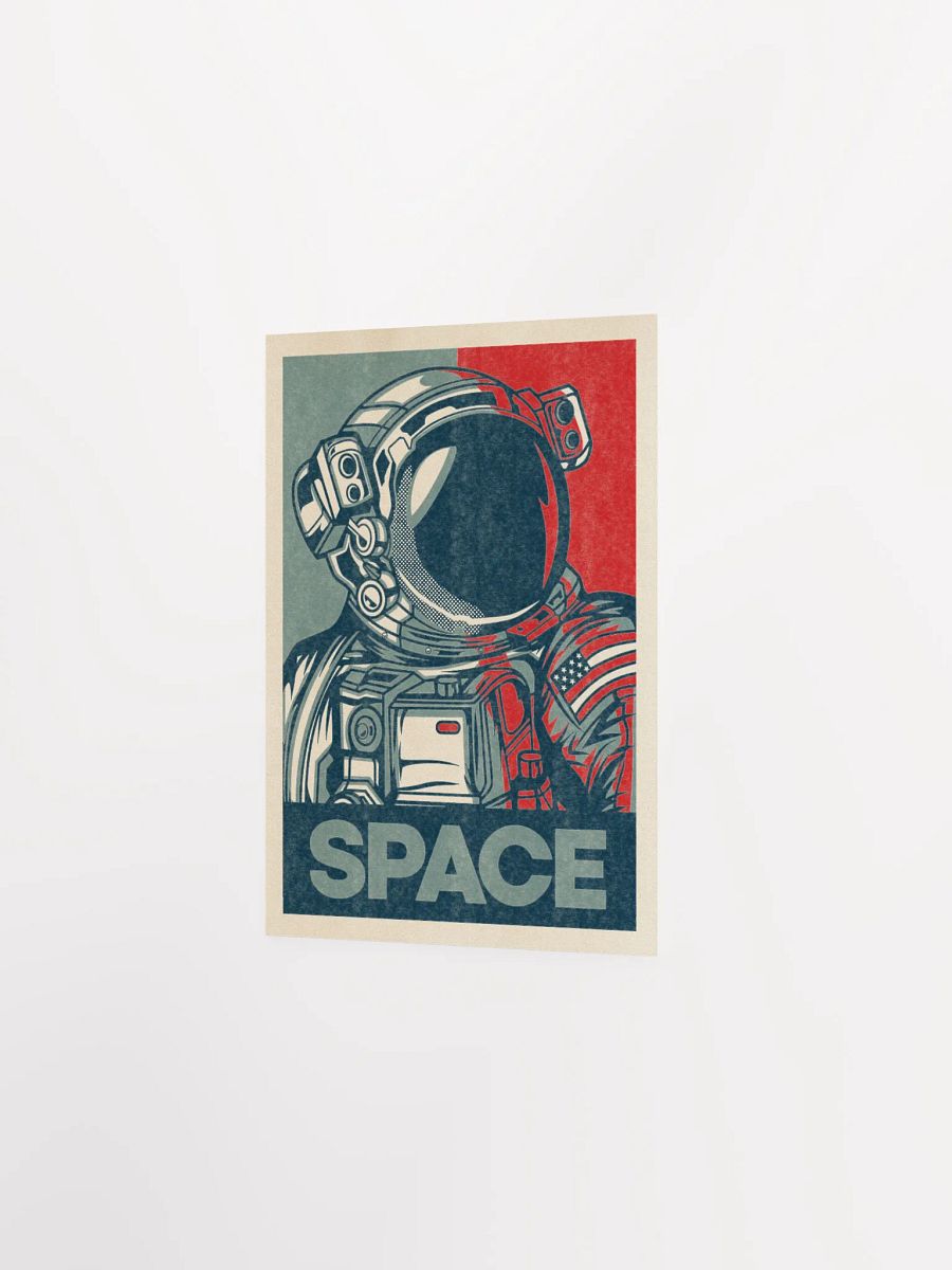 Space (Hope/Obama style, Shepard Fairey style) — Vintage space poster, retro space art, propaganda poster, retrofuturism art, retro sci-fi print product image (9)