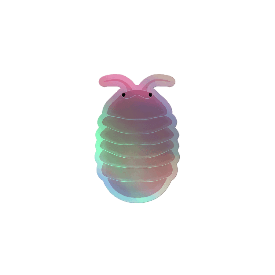 Cherry Blossom Isopod Holographic Sticker product image (1)