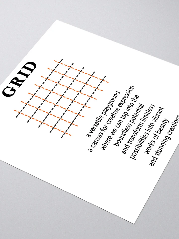 grid Sticker -orange line product image (1)